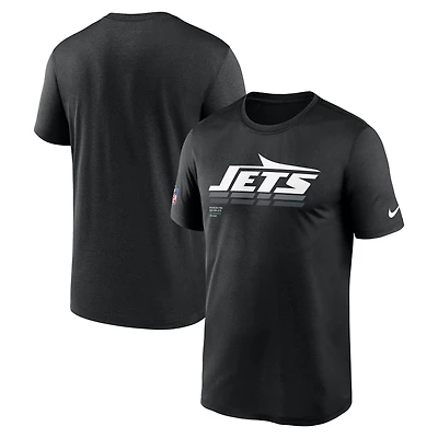 T-shirt Nike noir Dri-FIT pour homme, motif légende des New York Jets