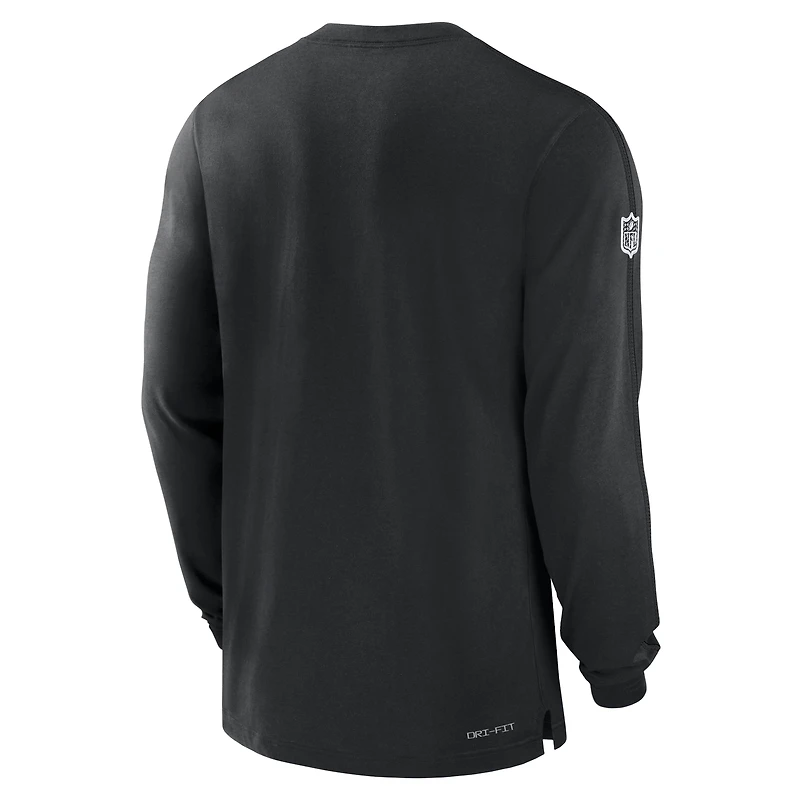 Men's Nike Black New York Jets Sideline Player Performance Long Sleeve T-Shirt