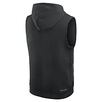 Sweat à capuche sans manches Nike noir New York Jets Sideline Standard Issue Dri-FIT pour homme