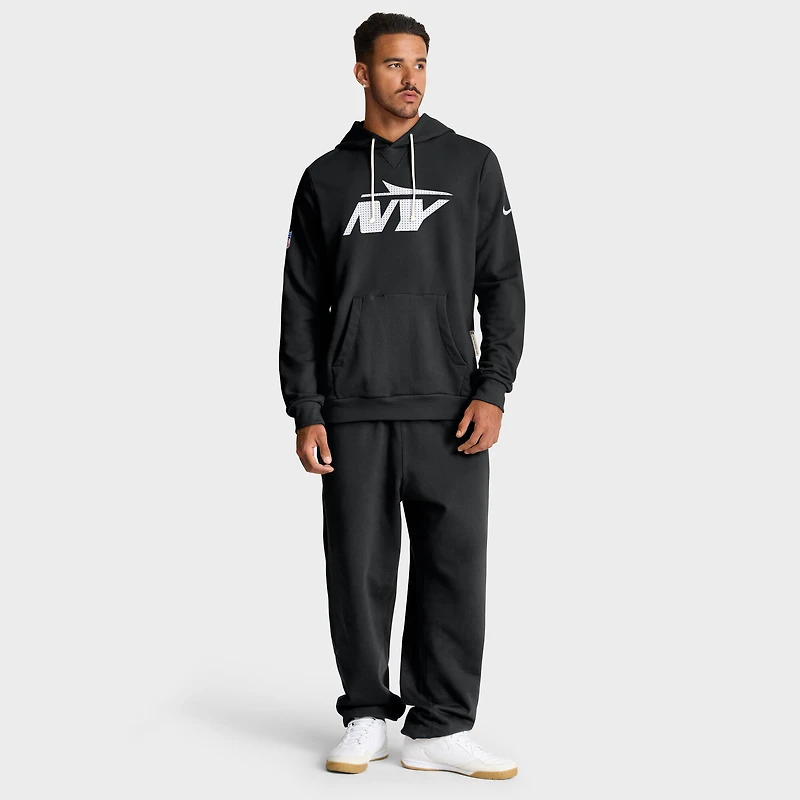 Men's Nike Black New York Jets Sideline Standard Issue Initial Home Dri-FIT Hoodie