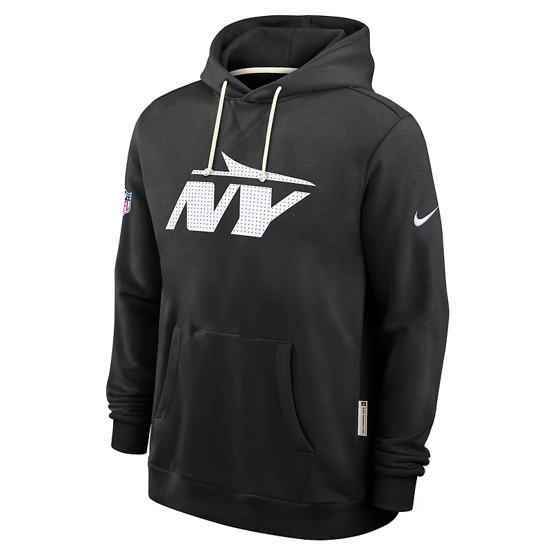 Men's Nike Black New York Jets Sideline Standard Issue Initial Home Dri-FIT Hoodie