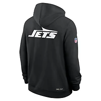 Men's Nike Black New York Jets Sideline Standard Issue Initial Home Dri-FIT Hoodie