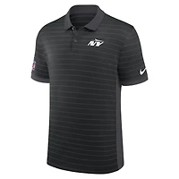Polo Nike noir à rayures Victory Dri-FIT pour homme des New York Jets