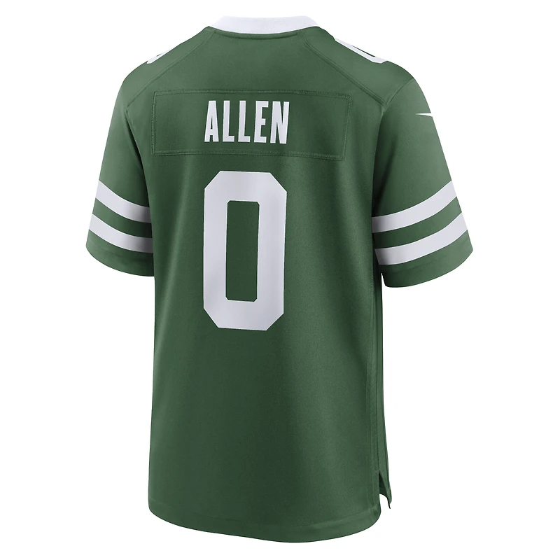 Maillot de match Nike Braelon Allen Legacy vert New York Jets pour homme