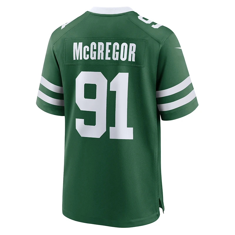 Maillot de jeu d'équipe Nike Braiden McGregor Legacy Green New York Jets pour homme