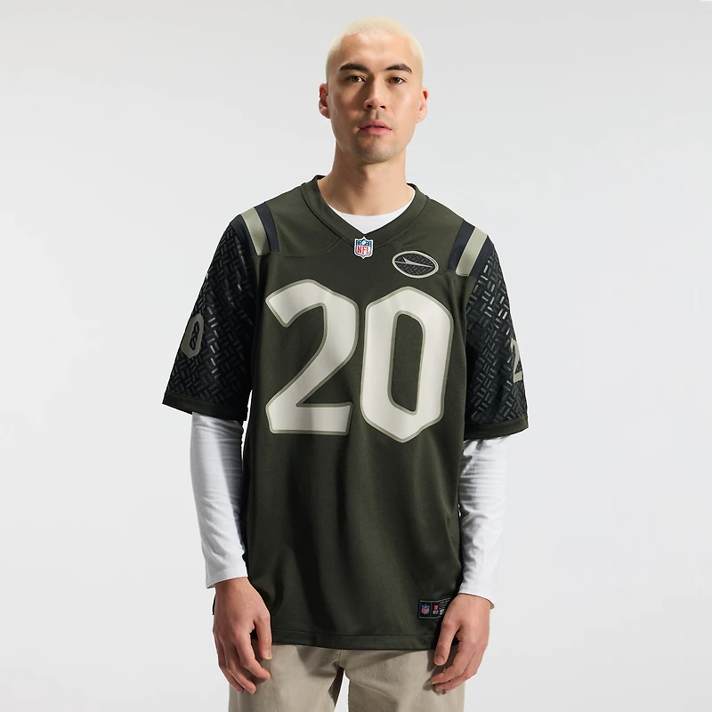 Men's Nike Breece Hall Gotham Green New York Jets 2025 Rivalries Collection Game Jersey