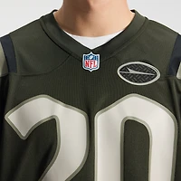 Men's Nike Breece Hall Gotham Green New York Jets 2025 Rivalries Collection Game Jersey