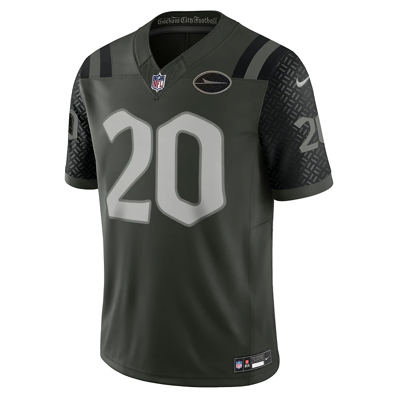 Men's Nike Breece Hall Gotham Green New York Jets 2025 Rivalries Collection Stitched Limited Jersey