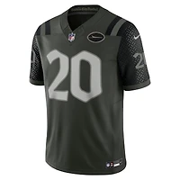 Men's Nike Breece Hall Gotham Green New York Jets 2025 Rivalries Collection Stitched Limited Jersey