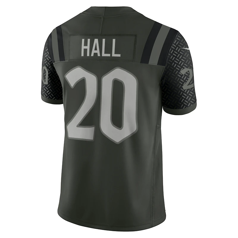Men's Nike Breece Hall Gotham Green New York Jets 2025 Rivalries Collection Stitched Limited Jersey