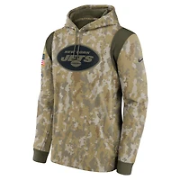 Sweat à capuche Nike Camo New York Jets Salute To Service Therma Performance pour hommes