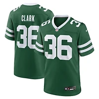 Maillot de match Nike Chuck Clark Legacy Green New York Jets pour homme