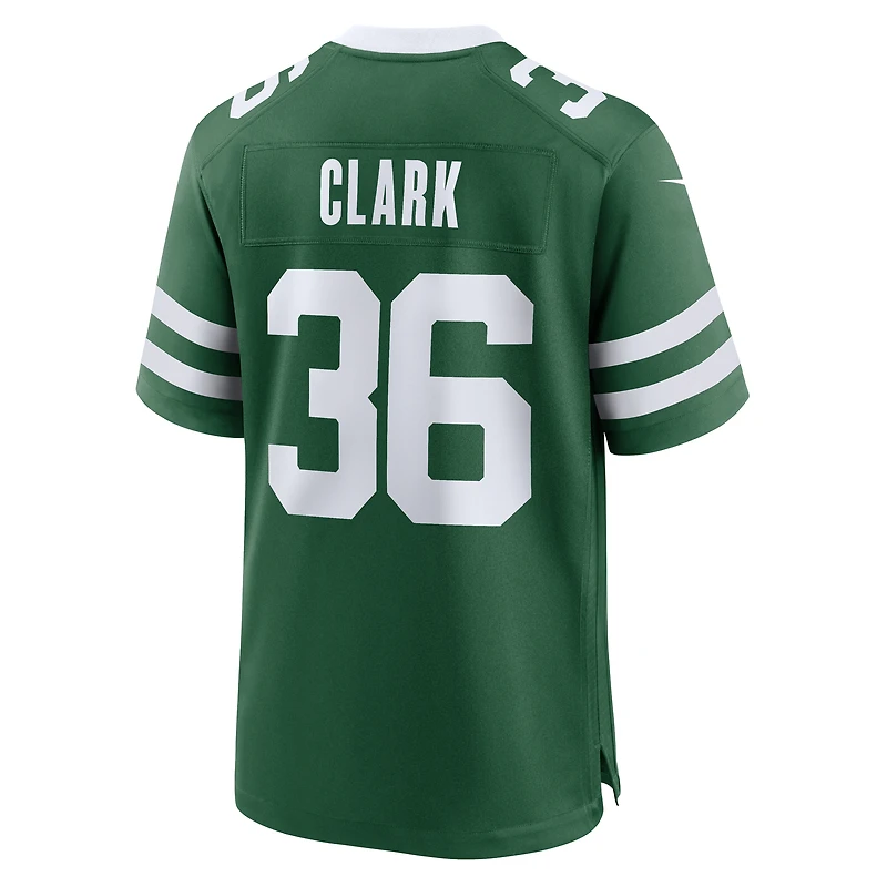 Men's Nike Chuck Clark Legacy Green New York Jets Team Game Jersey