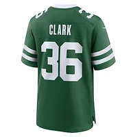 Men's Nike Chuck Clark Legacy Green New York Jets Team Game Jersey