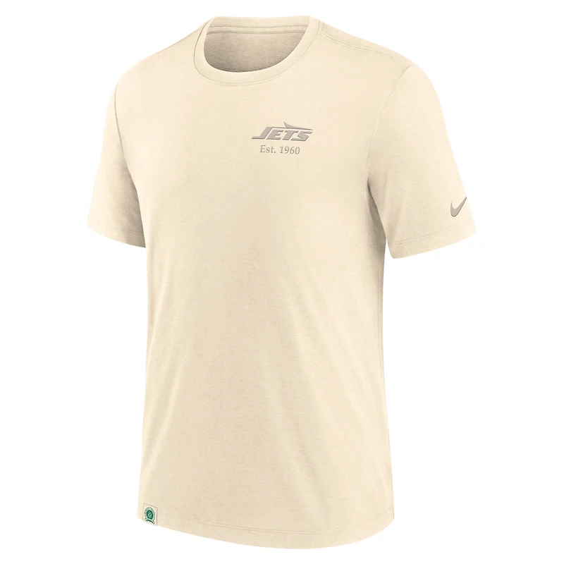 Men's Nike Cream New York Jets Glory Tri-Blend T-Shirt