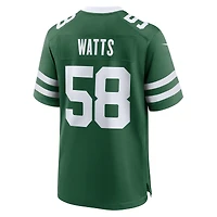 Men's Nike Eric Watts Legacy Green New York Jets Team Game Jersey