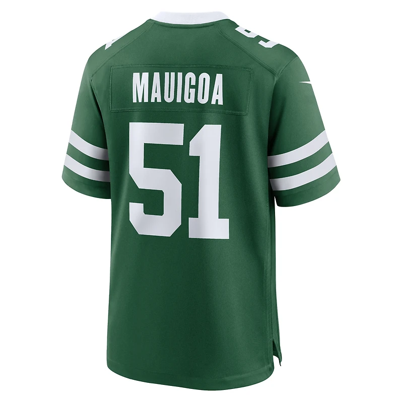 Men's Nike Francisco Mauigoa Legacy Green New York Jets Team Game Jersey