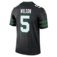 Men's Nike Garrett Wilson Black New York Jets Alternate Legend Jersey