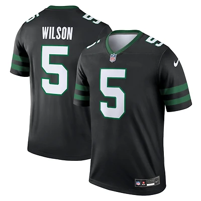 Men's Nike Garrett Wilson Black New York Jets Alternate Legend Jersey