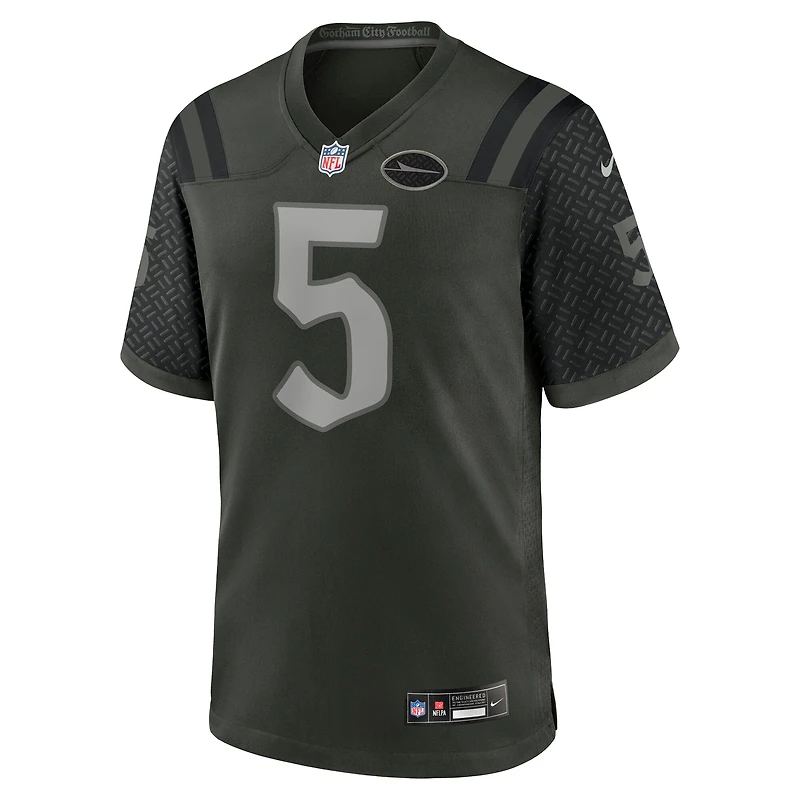 Maillot Nike Garrett Wilson Gotham Green pour homme, collection Rivalries 2025 des New York Jets