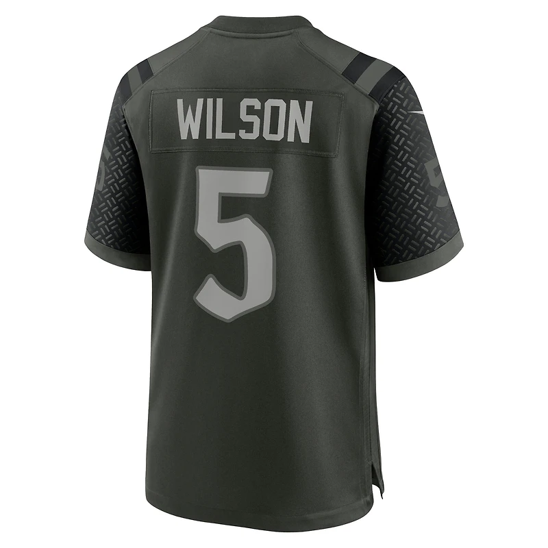 Men's Nike Garrett Wilson Gotham Green New York Jets 2025 Rivalries Collection Game Jersey