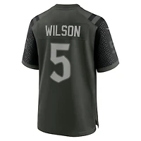 Men's Nike Garrett Wilson Gotham Green New York Jets 2025 Rivalries Collection Game Jersey