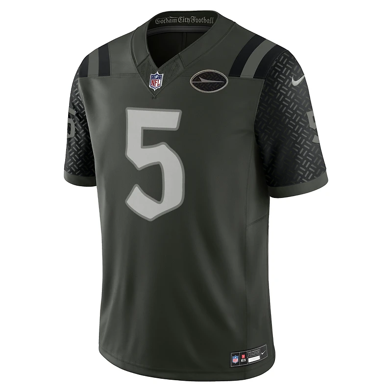Men's Nike Garrett Wilson Gotham Green New York Jets 2025 Rivalries Collection Limited Jersey