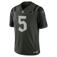 Men's Nike Garrett Wilson Gotham Green New York Jets 2025 Rivalries Collection Stitched Limited Jersey