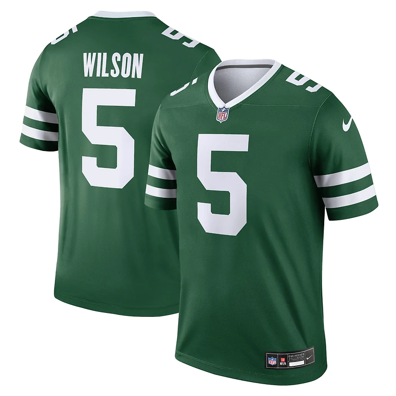 Haut Nike Garrett Wilson vert pour homme, joueur légendaire des New York Jets