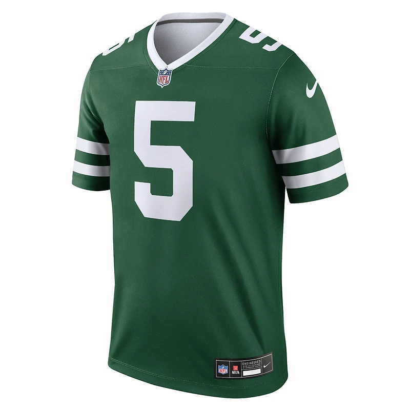 Haut Nike Garrett Wilson vert pour homme, joueur légendaire des New York Jets