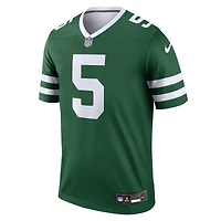 Haut Nike Garrett Wilson vert pour homme, joueur légendaire des New York Jets