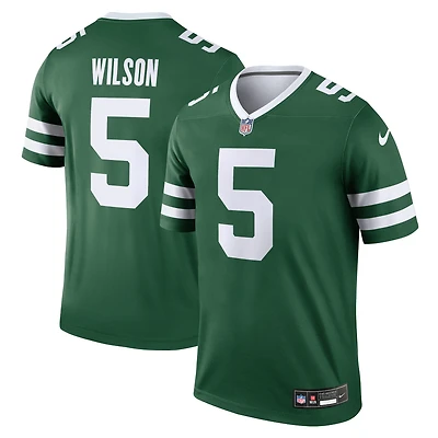 Haut Nike Garrett Wilson vert pour homme, joueur légendaire des New York Jets