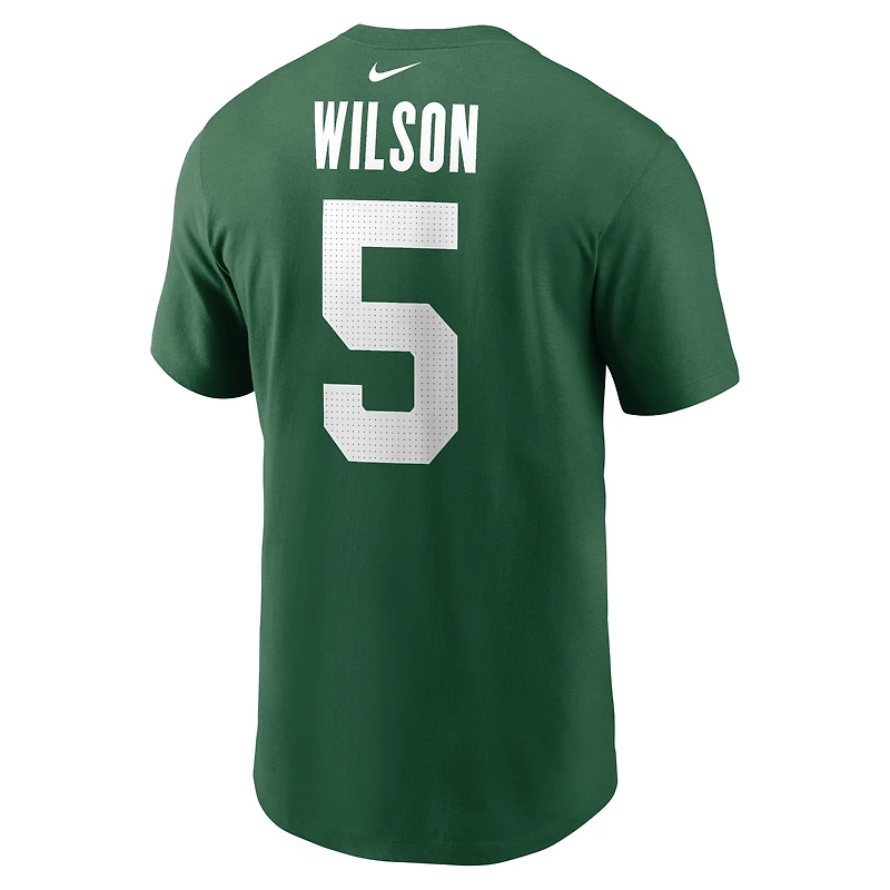 T-shirt vert avec nom et numéro des Jets de New York Nike Garrett Wilson pour hommes