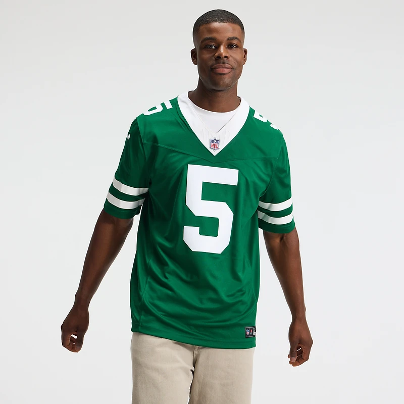 Men's Nike Garrett Wilson Green New York Jets Vapor F.U.S.E. Stitched Limited Jersey