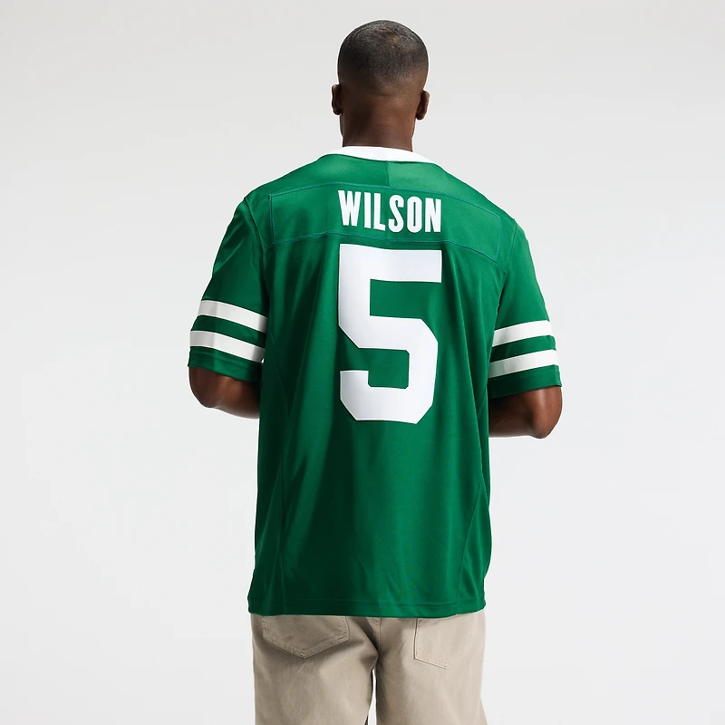 Men's Nike Garrett Wilson Green New York Jets Vapor F.U.S.E. Stitched Limited Jersey