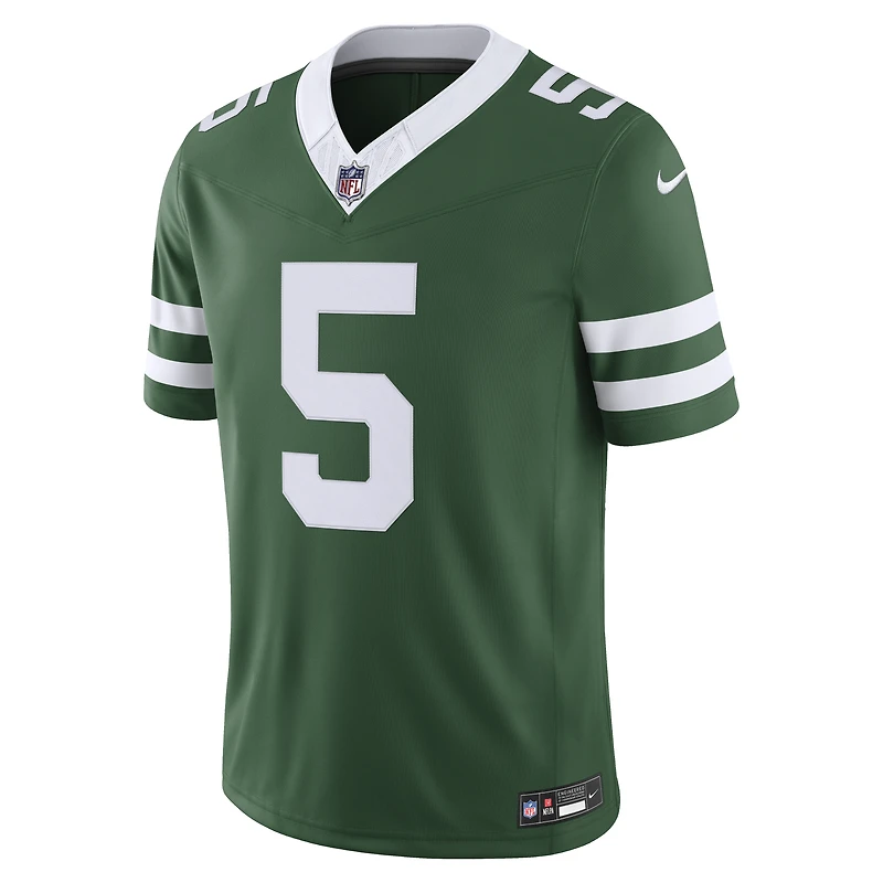 Men's Nike Garrett Wilson Green New York Jets Vapor F.U.S.E. Stitched Limited Jersey