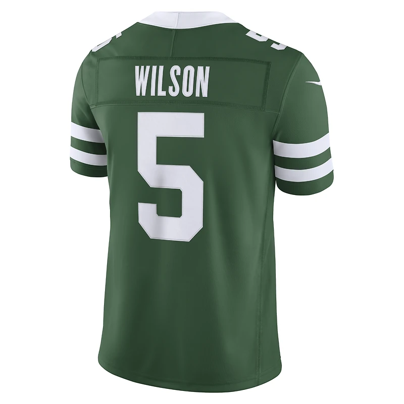 Men's Nike Garrett Wilson Green New York Jets Vapor F.U.S.E. Stitched Limited Jersey