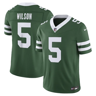 Men's Nike Garrett Wilson Green New York Jets Vapor F.U.S.E. Stitched Limited Jersey