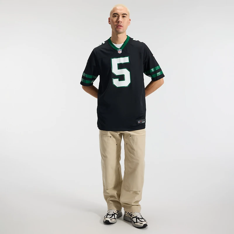 Maillot de match Nike Garrett Wilson Legacy vert New York Jets pour homme