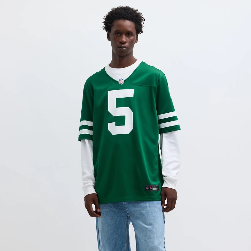 Men's Nike Garrett Wilson Legacy Green New York Jets Game Jersey