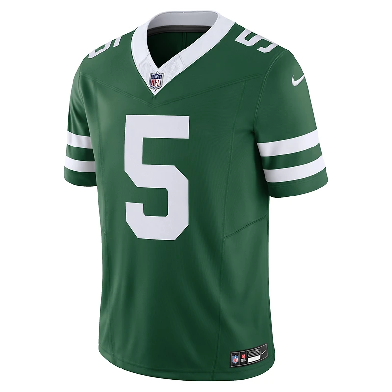Nike Garrett Wilson Legacy Vert pour hommes New York Jets Vapor F.U.S.E. Maillot limité