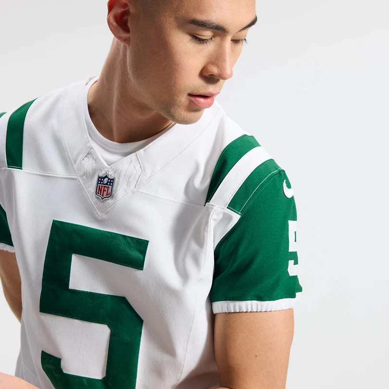 Men's Nike Garrett Wilson White New York Jets Classic Alternate Vapor F.U.S.E. Elite Jersey