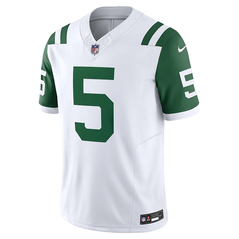 Men's Nike Garrett Wilson White New York Jets Classic Alternate Vapor F.U.S.E. Limited Jersey