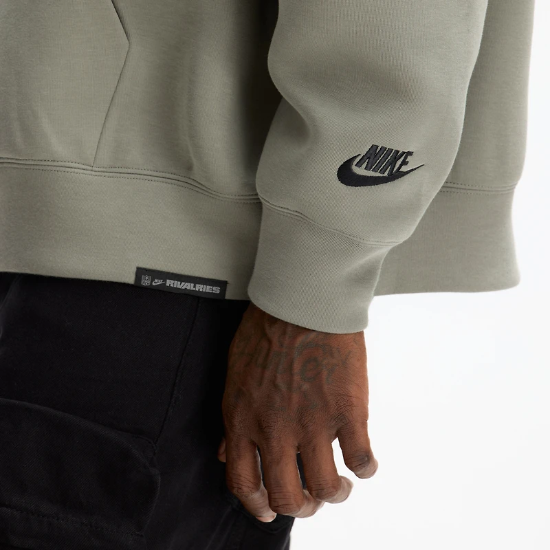 Men's Nike Gotham Green New York Jets 2025 Rivalries Collection Oversized Tech Fleece Hoodie