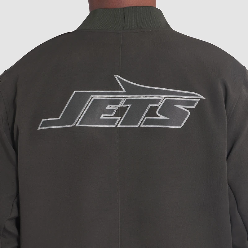 Veste aviateur zippée Nike Gotham Green New York Jets 2025 Rivalries Collection Sideline pour homme