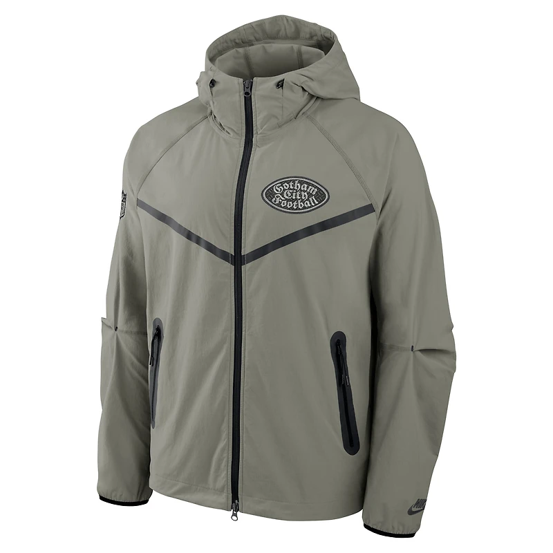 Veste Nike Gotham Green New York Jets 2025 Rivalries Collection Tech Raglan entièrement zippée pour homme
