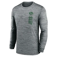 Men's Nike Gray New York Jets 2024 Sideline Velocity Performance Long Sleeve T-Shirt