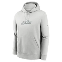 Sweat à capuche Nike gris New York Jets Edge Pack French Terry Club pour homme