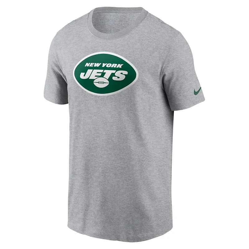 Men's Nike  Gray New York Jets Logo Essential T-Shirt