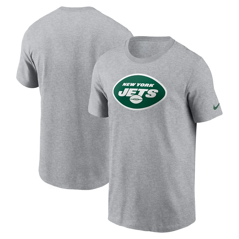 Men's Nike Gray New York Jets Logo Essential T-Shirt